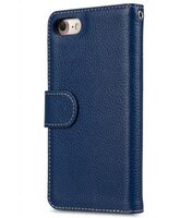 Melkco Premium Leather Cases for Apple iPhone 7 / 8 (4.7")- Wallet Book Type (Dark Blue LC)
