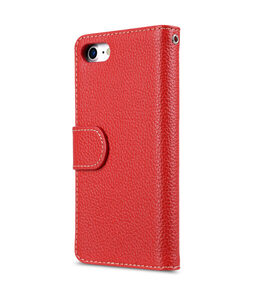Melkco Premium Leather Case for Apple iPhone 7 / 8 (4.7") - Wallet Book Type (Red LC)