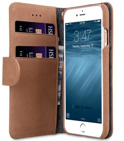 Melkco Premium Leather Case for Apple iPhone 7 / 8 (4.7") - Wallet Book Type (Classic Vintage Brown)