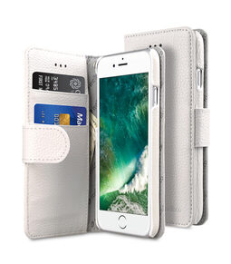 Melkco Premium Leather Cases for Apple iPhone 7 / 8 (4.7") - Wallet Book Type (White LC)