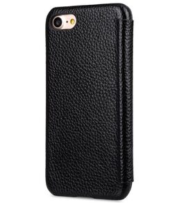 Melkco Premium Leather Face Cover Book Type Case for Apple iPhone 7 / 8 (4.7")- Black LC