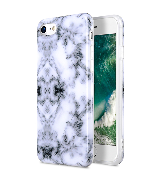 Melkco Back Snap Series Marble Jacket Case for Apple iPhone 7 / 8 (4.7") - ( Marble Ash )