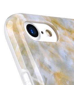 Melkco Back Snap Series Marble Jacket Case for Apple iPhone 7 / 8 (4.7") - (Yellow Mist)