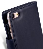 Melkco Premium Leather Case for Apple iPhone 7 / 8 (4.7") - B-Wallet Book Type (Dark Blue)