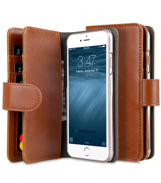 Melkco Mini Wallet Plus PU Leather Case For Apple iPhone 6s / 6 (4.7") - Brown PU
