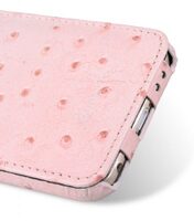 Melkco Premium Leather Case for Apple iPhone 6 (4.7") - Jacka Type (Ostrich Print Pattern - Pink)