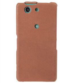 Melkco Premium Leather Case for Sony Xperia Z3 Compact / Z3 Mini- Jacka Type (Classic Vintage Brown)