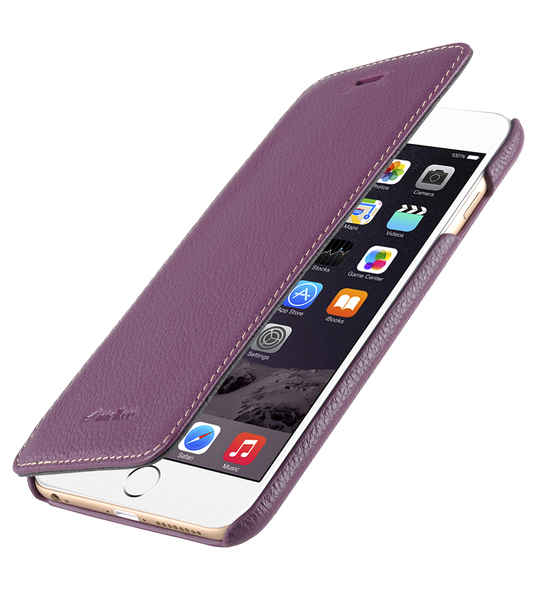Melkco Premium Leather Cases for Apple iPhone 6 (5.5") - Face Cover Book Type (Ver.3) (Purple LC)