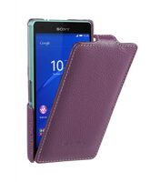 Melkco Premium Leather Case for Sony Xperia Z3 Compact / Z3 Mini- Jacka Type (Purple LC)