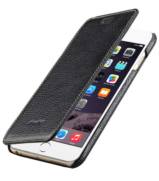 Melkco Premium Leather Cases for Apple iPhone 6 (5.5") - Face Cover Book Type (Ver.3) (Black LC)