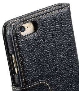 Melkco Premium Leather Cases for Apple iPhone 6 (4.7") - Wallet Book Type (Black LC)