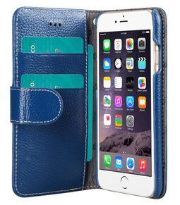Melkco Premium Leather Cases for Apple iPhone 6 (4.7") - Wallet Book Type (Dark Blue LC)