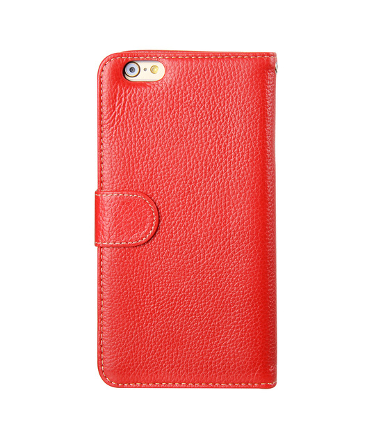 Melkco Premium Leather Cases for Apple iPhone 6 (5.5") - Wallet Book Type (Red LC)