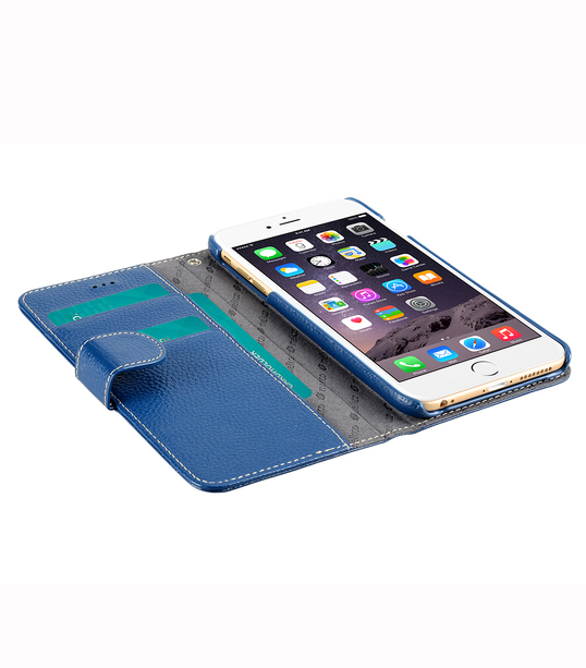 Melkco Premium Leather Cases for Apple iPhone 6 (5.5") - Wallet Book Type (Dark Blue LC)