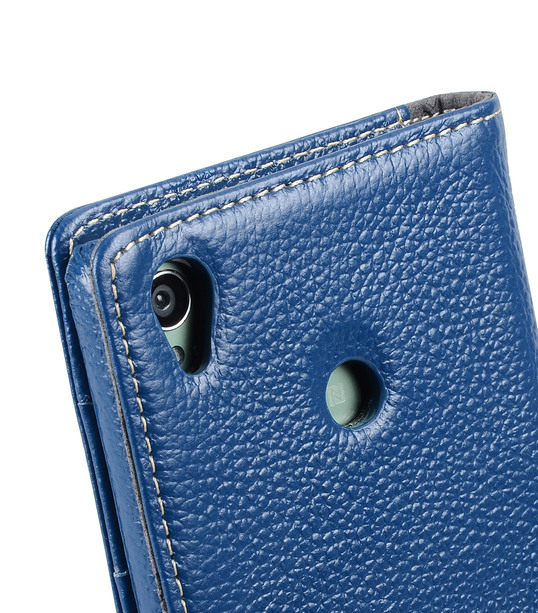 Melkco Premium Leather Cases Wallet Book Type (ver.7) for Xperia Z3 - Dark Blue LC