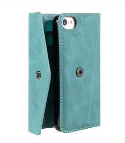 Melkco Premium Leather Case for Apple iPhone 5S/5 /SE– Folio Book Type (Vintage Lake Blue)