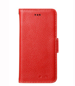Melkco Premium Leather Cases for Apple iPhone 6 (4.7") - Wallet Book Type (Red LC)