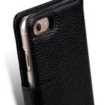 Melkco Premium Leather Case for Apple iPhone 7 / 8 (4.7") - Wallet Book ID Slot Type (Black LC)