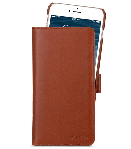 Melkco Premium Leather Case for Apple iPhone 7 / 8 (5.5")Plus - Alphard(Orange Brown )