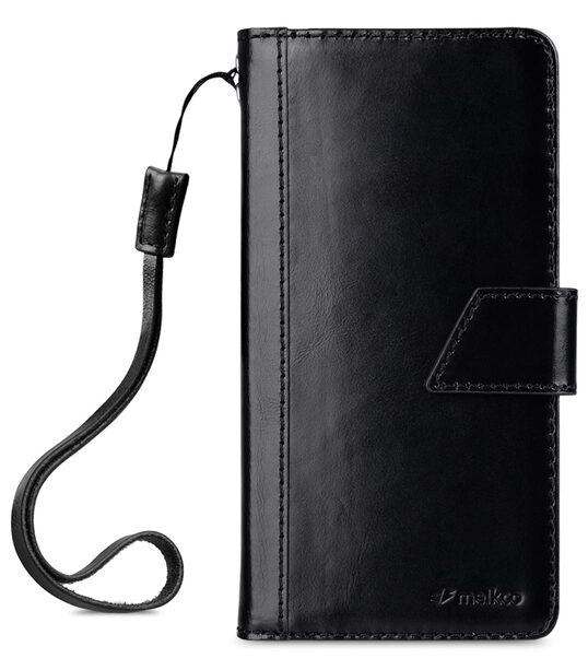Melkco Premium Genuine Leather Kingston Style Case for Apple iPhone 7 / 8 Plus (5.5") - (Black Wax)