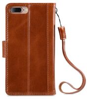 Melkco Premium Italian Genuine Leather Kingston Style Case for Apple iPhone 7 / 8 Plus (5.5") - (Brown Wax)