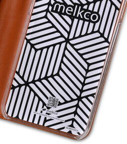 Melkco Premium Cow Leather Case Heritage Series (Prestige Collection) Book Style for Apple iPhone 6s / 6 - 4.7" Case (Brown/Orange Dot)