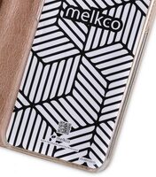 Melkco Premium Cow Leather Case Heritage Series (Prestige Collection) Book Style for iPhone 6S - 5.5" Case (Oliver Khaki/Grey Chrysanthemum)