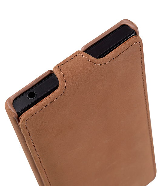 Melkco Jacka Series Premium Leather Case for Sony Xperia XZ - Jacka Type (Classic Vintage Brown)