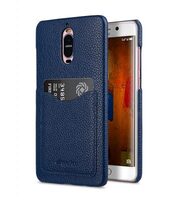 Melkco Snap Cover Series Lai Chee Pattern Premium Leather Card Slot Back Cover V2 Case for Huawei Mate 9 Pro - ( Dark Blue LC )