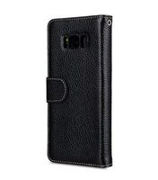Melkco Lai Chee Pattern Premium Leather Wallet Book Type Case for Samsung Galaxy S8 Plus - ( Black LC )