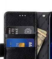 Melkco Lai Chee Pattern Premium Leather Wallet Book Type Case for Samsung Galaxy S8 Plus - ( Black LC )