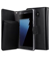 Melkco Premium Leather Case for Samsung Galaxy Note 7 - B-Wallet Book Type (Black)