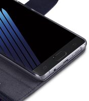 Melkco Premium Leather Case for Samsung Galaxy Note 7 - B-Wallet Book Type (Dark Blue )