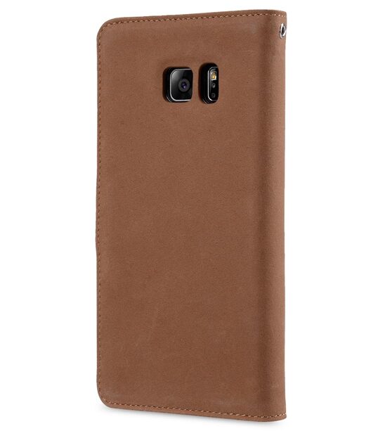 Melkco Premium Leather Case for Samsung Galaxy Note 7 - Wallet Book Type (Classic Vintage Brown )