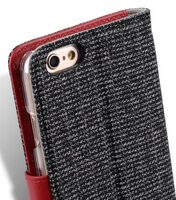 Melkco Premium Leather Case Western Red Series for Apple iPhone 6S - 4.7" Case - (Find Grid)