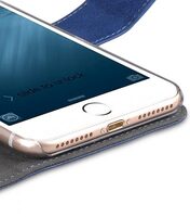 Melkco Mini PU Leather Case for Apple iPhone 7 / 8 Plus(5.5") - B-Wallet Book Type (Dark Blue )