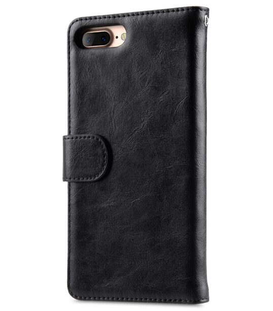 Melkco Mini PU Leather Case for Apple iPhone 7 / 8 Plus(5.5") - Wallet Book Type (Black )