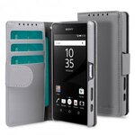 Melkco Mini PU Cases Wallet Book Type for Sony Xperia Z5 Mini - Grey PU