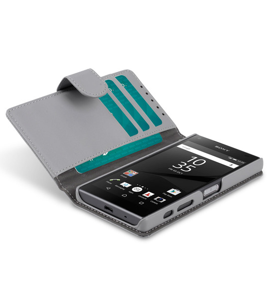 Melkco Mini PU Cases Wallet Book Type for Sony Xperia Z5 Mini - Grey PU