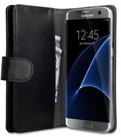 Melkco Mini PU Cases for Samsung Galaxy S7 Edge - Wallet Plus Book Type (Black PU)