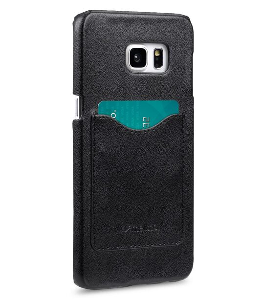 Melkco Mini PU Card Slot Snap Cover (Ver.2) for Samsung Galaxy S6 Edge Plus - Black PU