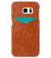 Melkco Mini PU Card Slot Snap Cover (Ver.2) for Samsung Galaxy S7 - Traditional Vintage Brown PU
