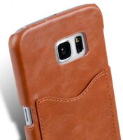 Melkco Mini PU Card Slot Snap Cover (Ver.2) for Samsung Galaxy S7 - Traditional Vintage Brown PU