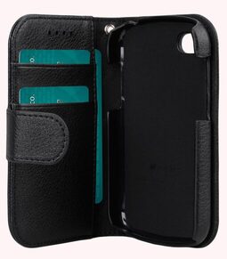 Melkco Mini PU Case for Blackberry Q10 - Wallet Book Type (Black PU LC)