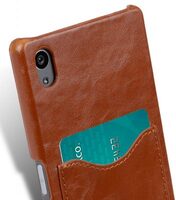 Melkco Mini PU Cases Card Slot Snap Cover (Ver.2) for Sony Xperia Z5 - Brown PU
