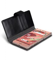 Melkco Mini PU Cases for Sony Xperia X Premium - Wallet Book Clear Type (Black PU)