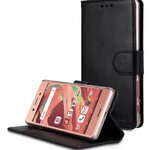 Melkco Premium Genuine Leather Case For Sony Xperia X Performance - Wallet Book Type With Stand Function (Traditional Vintage Black)