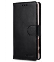 Melkco Premium Genuine Leather Case For Sony Xperia X Performance - Wallet Book Type With Stand Function (Traditional Vintage Black)