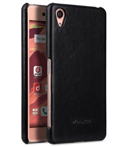 Melkco Premium Genuine Leather Snap Cover For Sony Xperia X (Traditional Vintage Black)