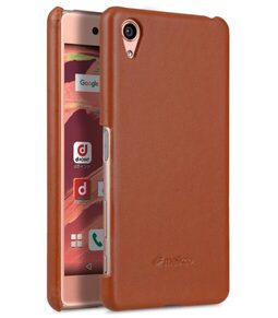 Melkco Premium Genuine Leather Snap Cover For Sony Xperia X (Traditional Vintage Brown)